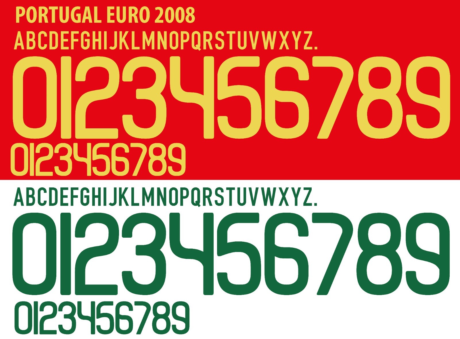Name&Number Set For Portugal Euro Cup 2008 Home/Away National Football Soccer