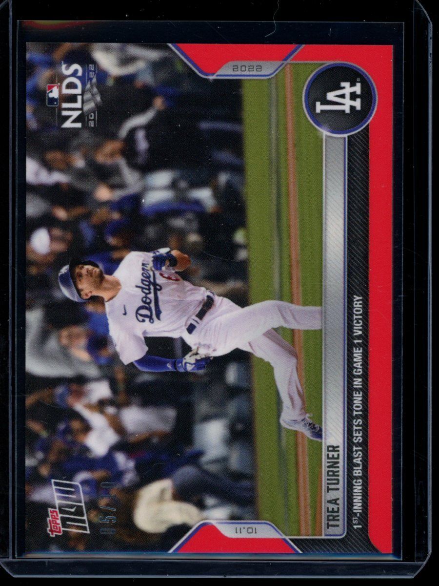 2022 Topps Now #1060 Trea Turner Red Parallel Card #d /10