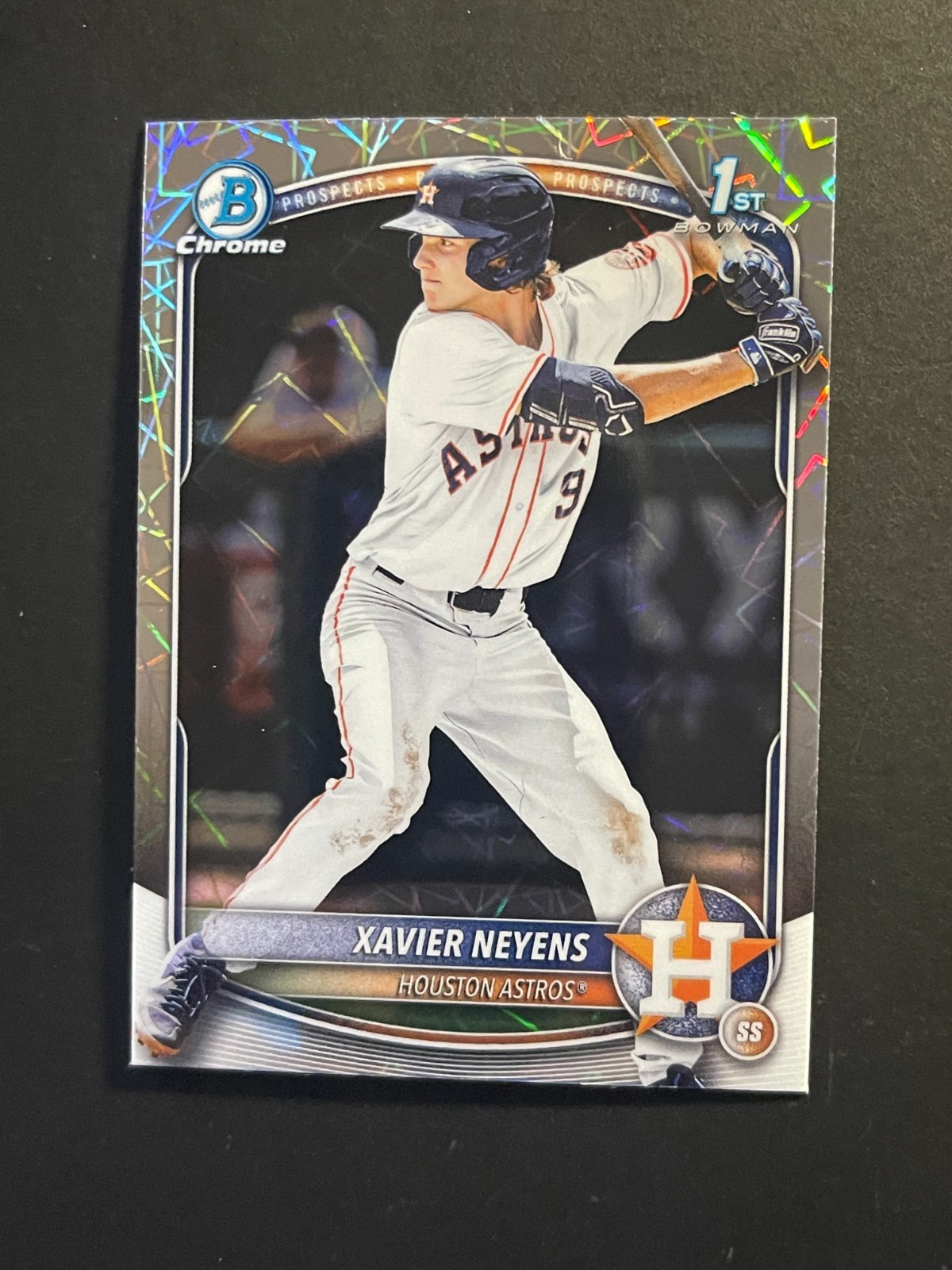 A203 -2025 Bowman Chrom Draft Xavier Neyens 1st Prospect #BDC-2 Laser Refractor