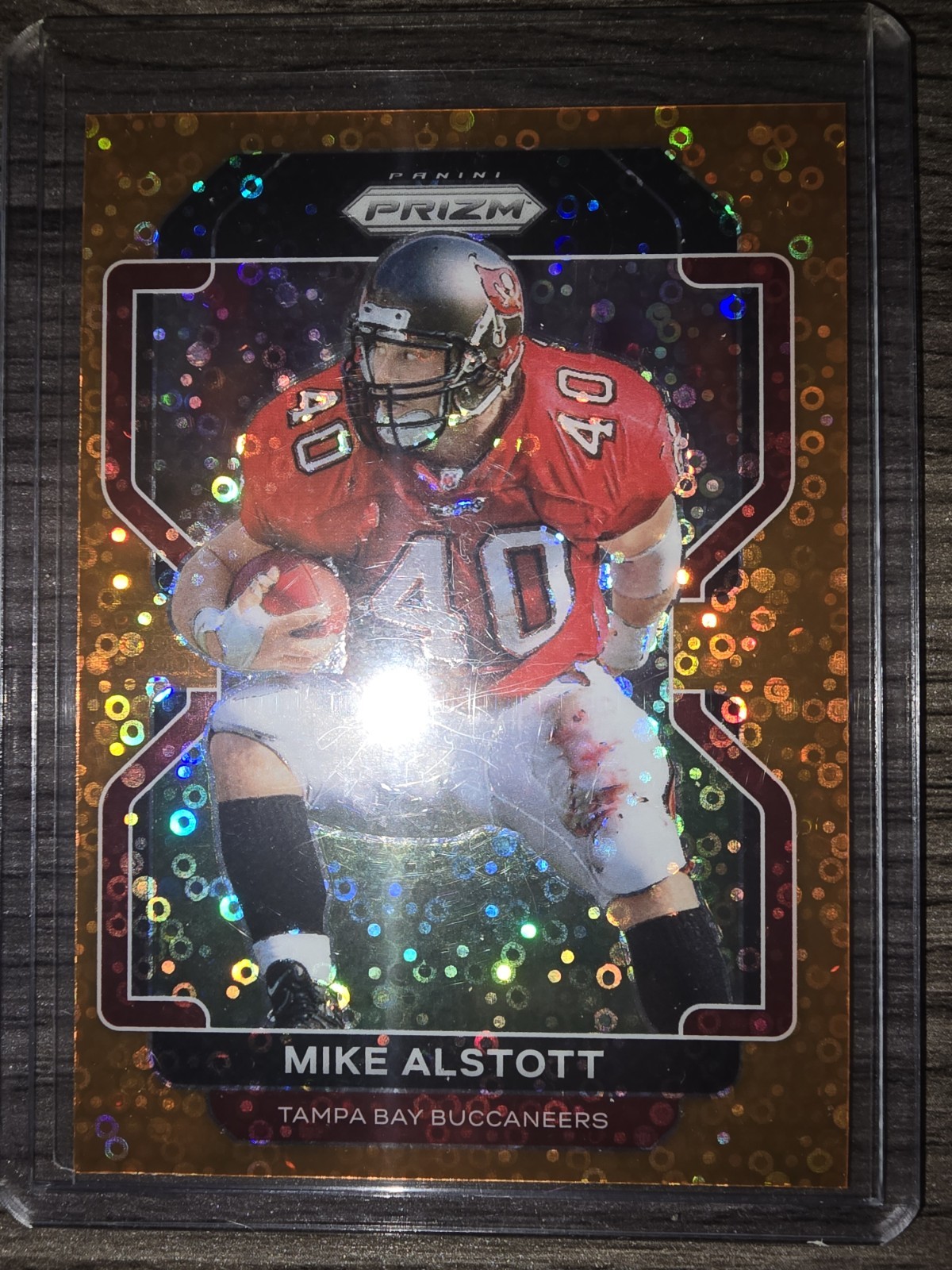 2021 Panini Prizm Orange Disco Mike Alstott Tampa Bay Buccaneers #299