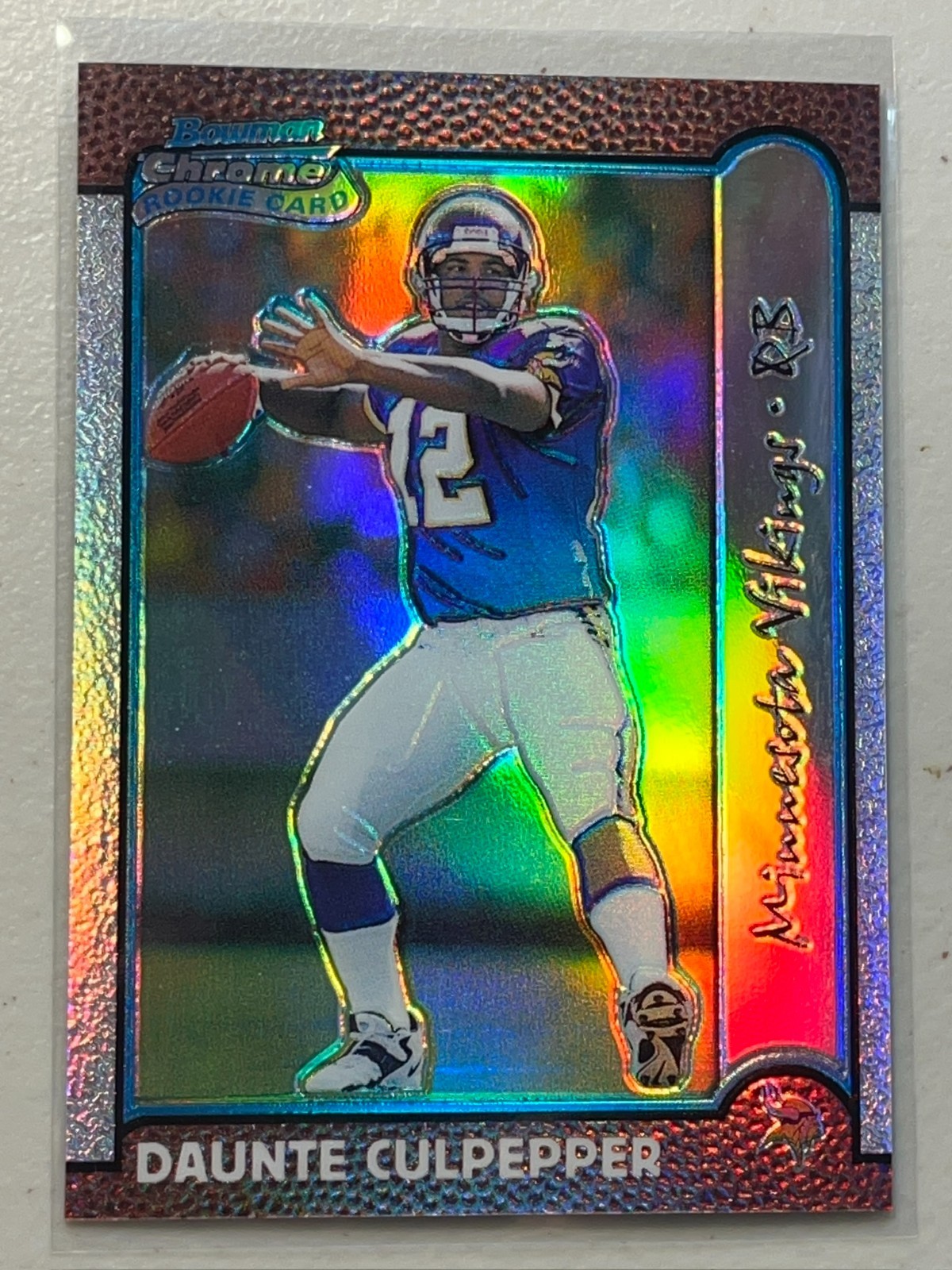 Daunte Culpepper 1999 Bowman Chrome Refractor Rookie Card RC #166 Vikings