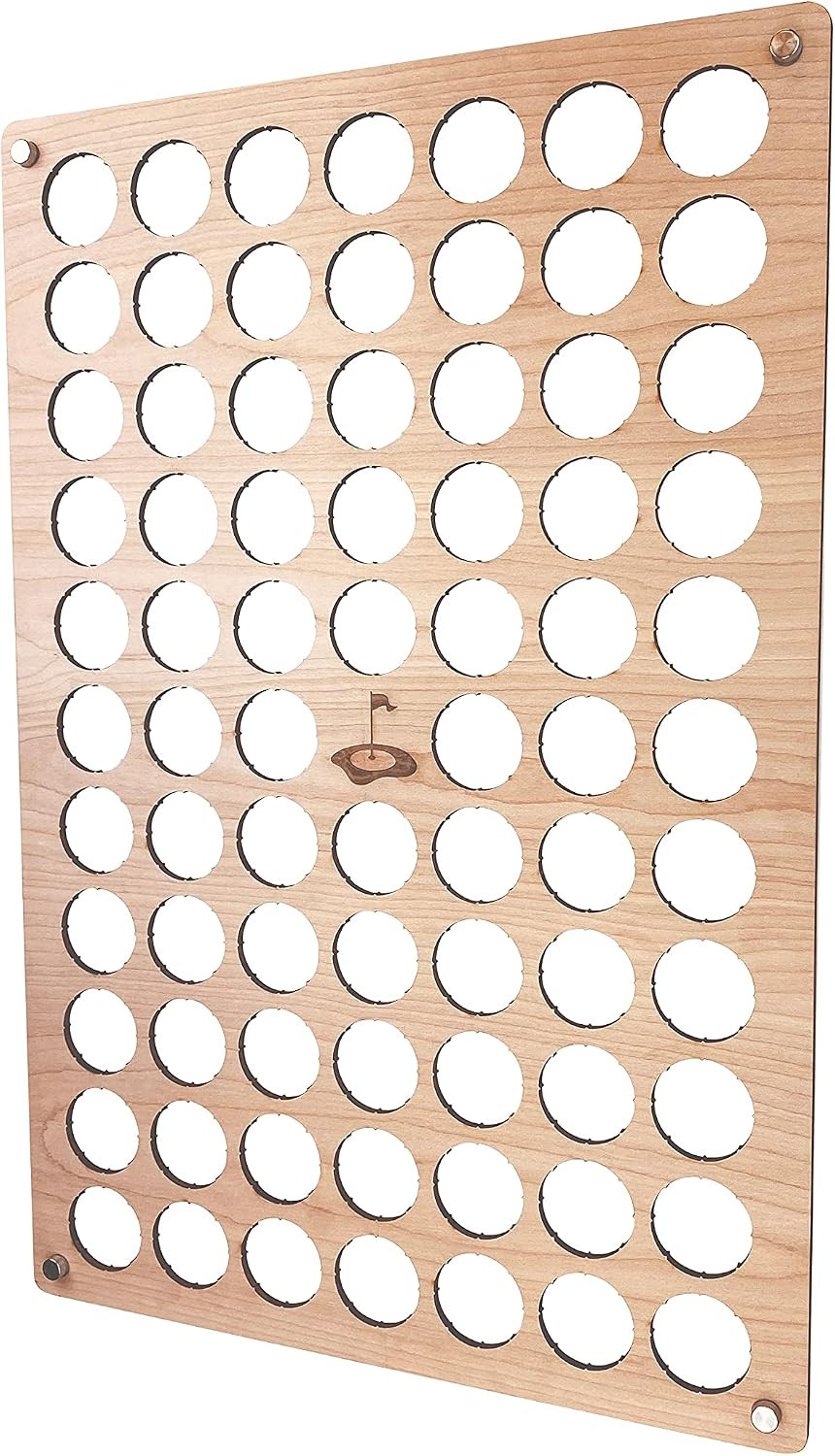 Golf Ball Display Holder Collector’S Case Holds 76 Golf Balls Wall