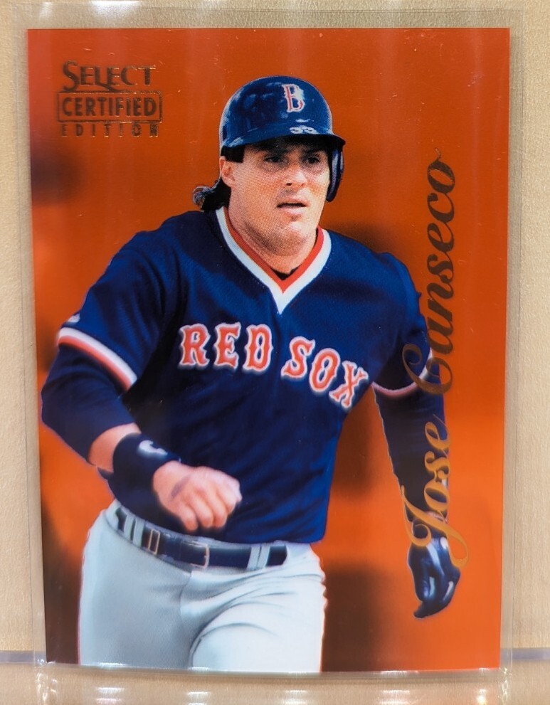 1996 Select CERTIFIED RED #98 Jose Canseco RARE COLOR MATCH PARALLEL /1800