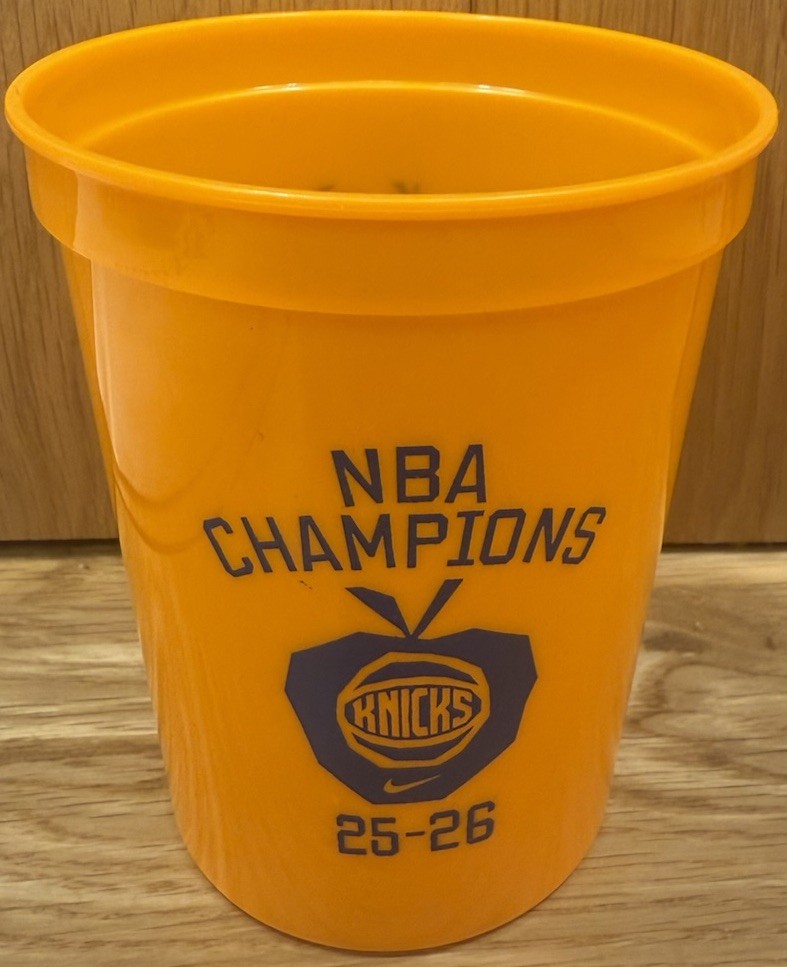 NY KNICKS 2026 NBA CHAMPIONS LIMITED EDITION PLASTIC CUP- NIKE X GROTESK POP UP