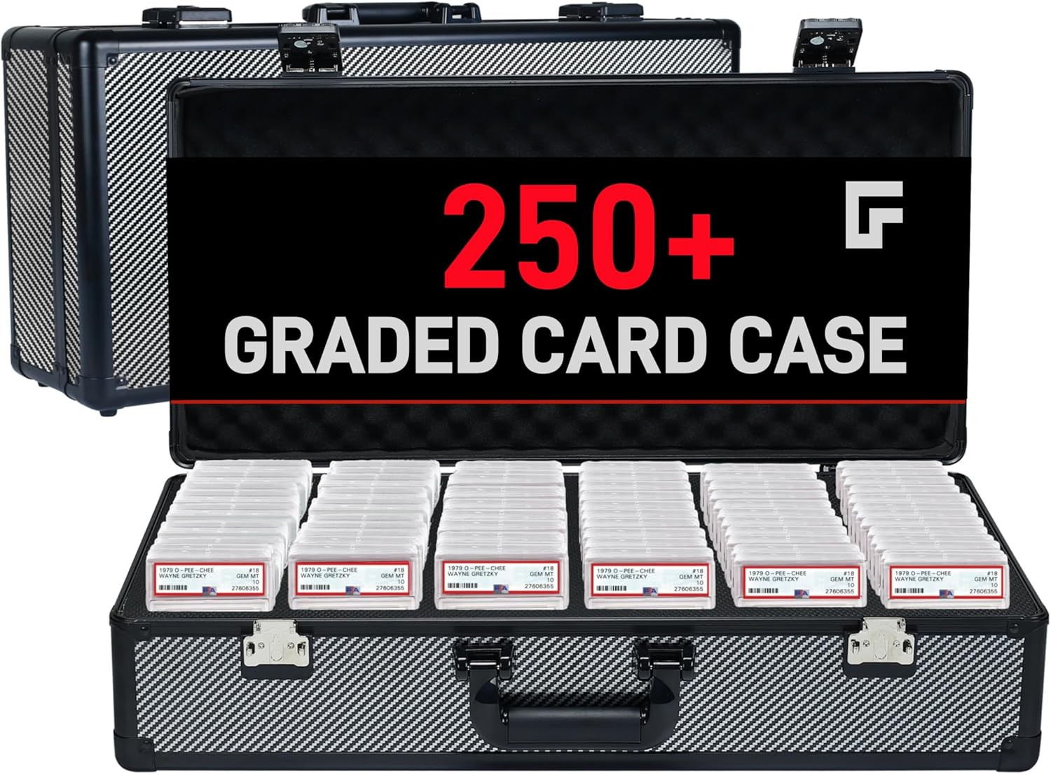 6 Row TSA Combination Lock Graded Card Storage Case for PSA Cards