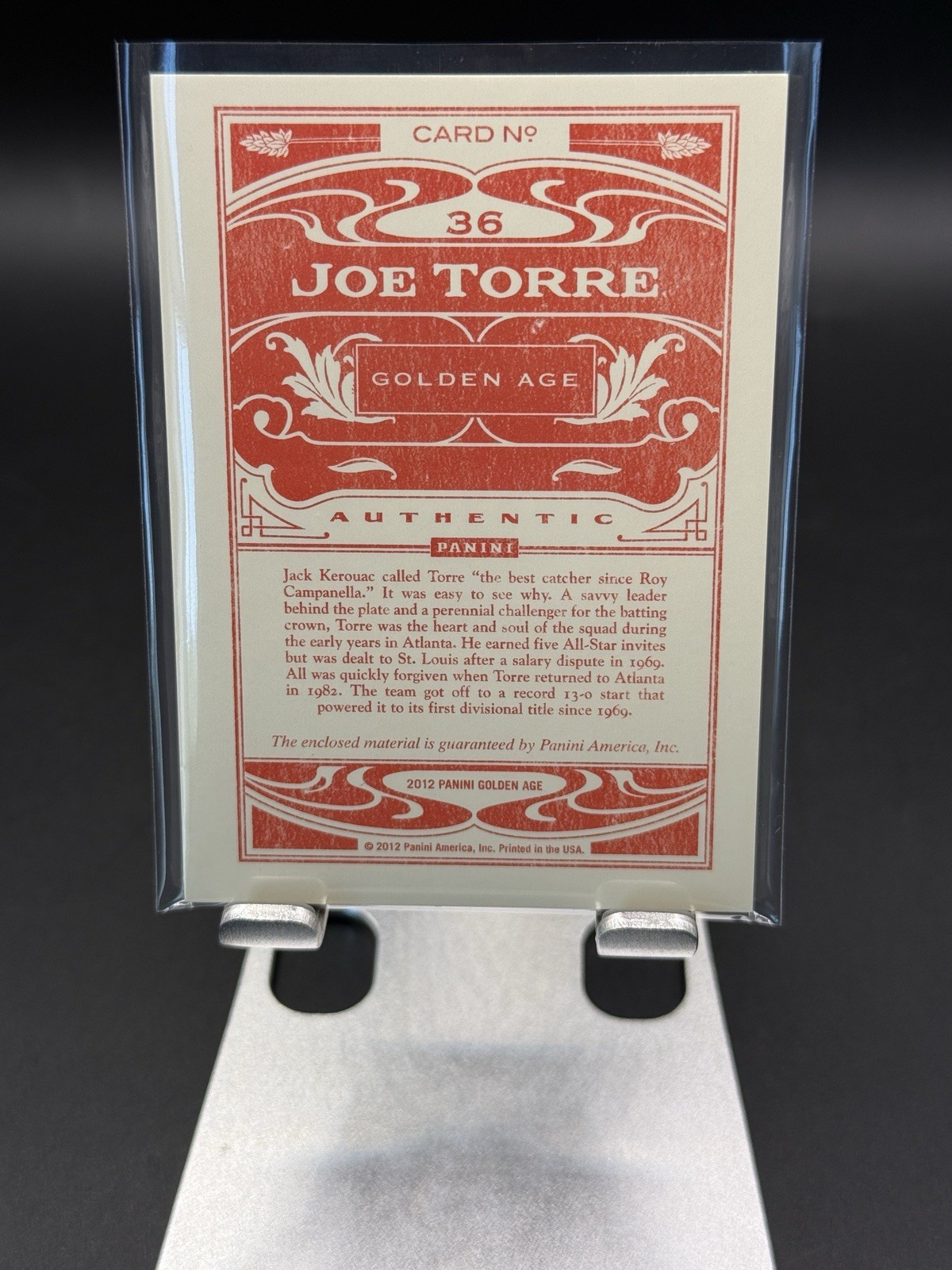 2012 Panini Golden Age – Museum Age Authentic Collection Material Joe Torre #36