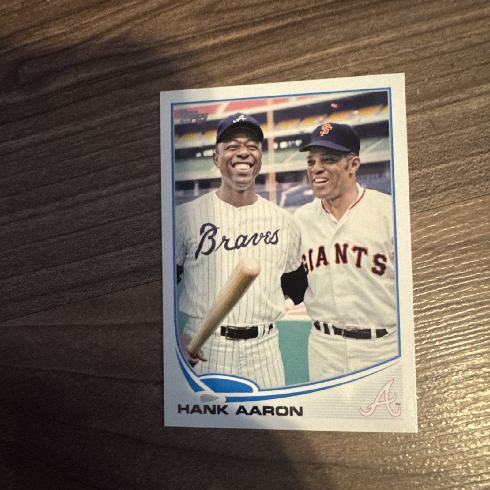 Hank Aaron 2013 Topps Variation SSP #US53 Braves (with Willie Mays)
