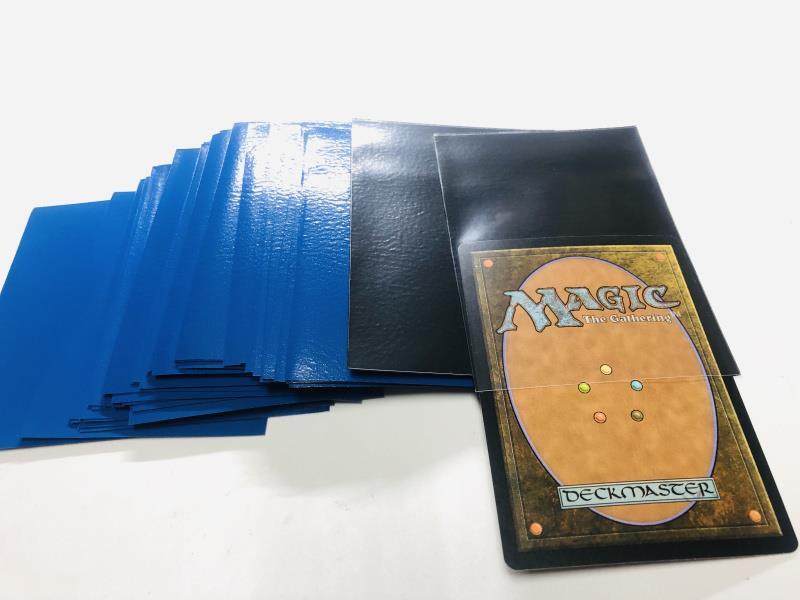 Lenayuyu 600pcs Blueblack Protector Standard Card Sleeves MTG 66x91mm Glossy
