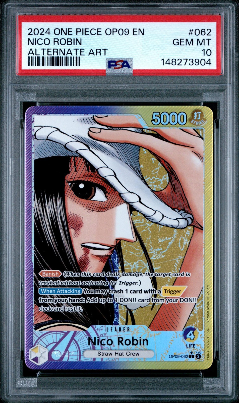 2024 One Piece Emperors In the New World Alternate Art Nico Robin PSA 10