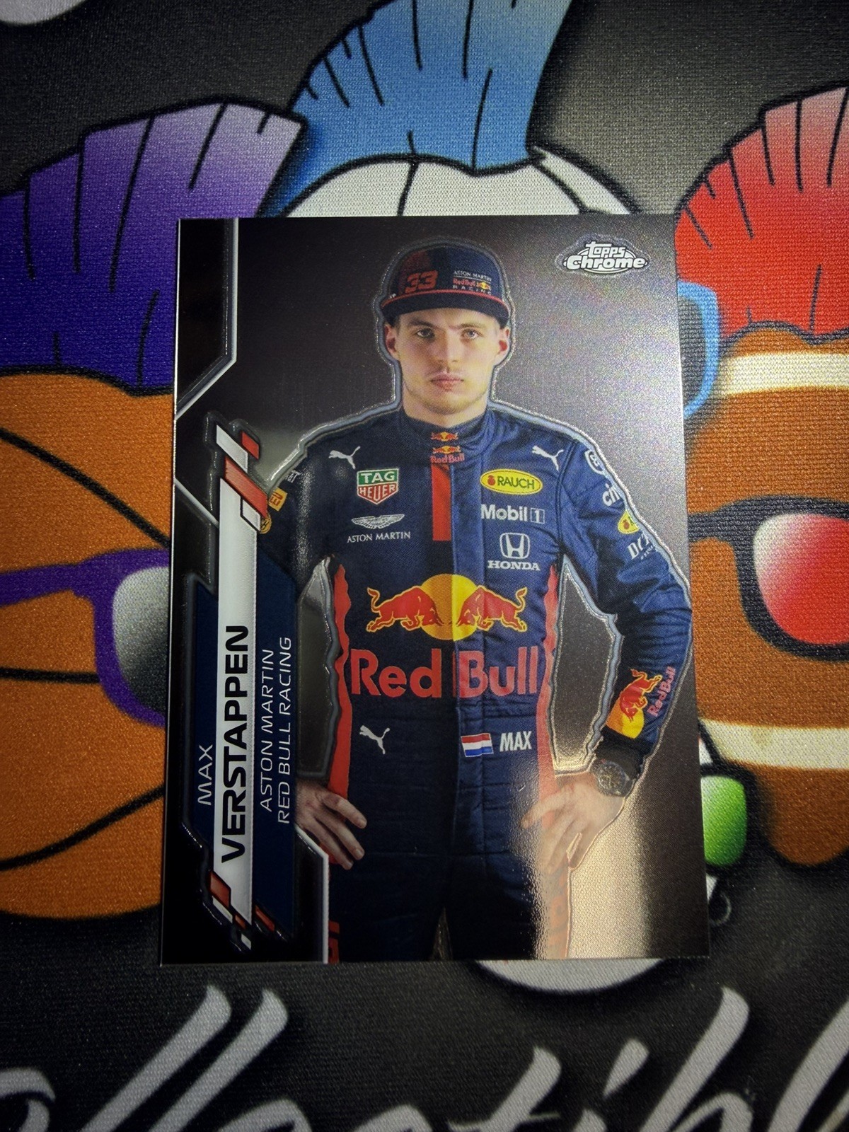 2020 Topps Chrome Formula 1 F1 Max Verstappen Portrait #6 RC Red Bull -B