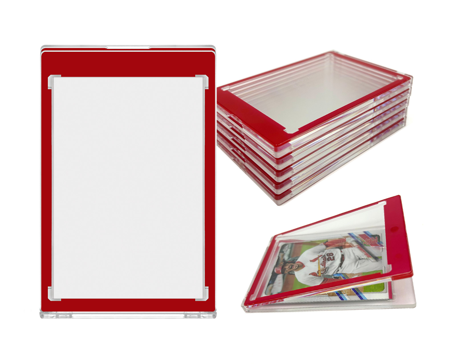 CF Magnetic Card Holder One Touch Case RED BORDER – 35PT-260PT Sizes