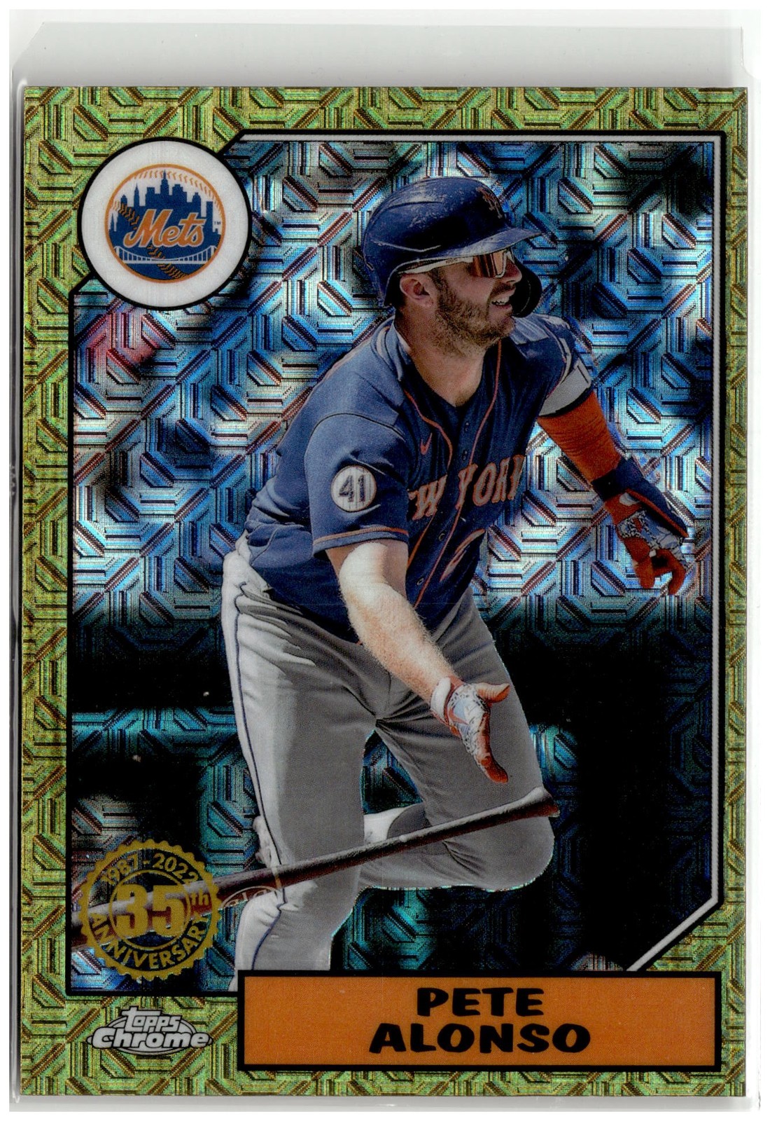 2022 Topps #T87C2-56 Pete Alonso 1987 35th Anniversary Chrome