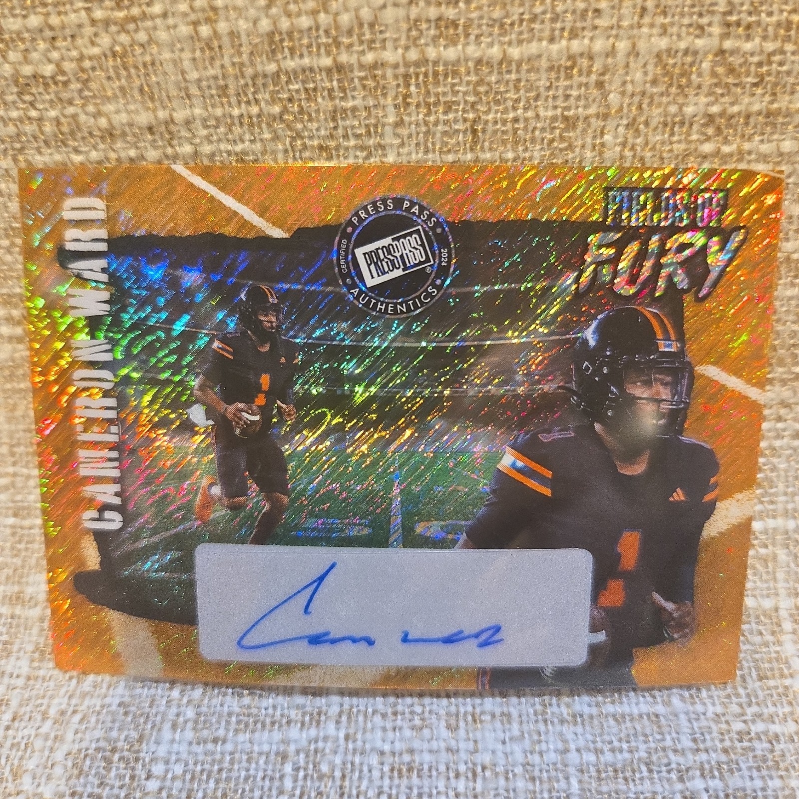 2024 Leaf Pro Set Press Pass Fields Of Fury Cameron Cam Ward Auto 1/1 Gold