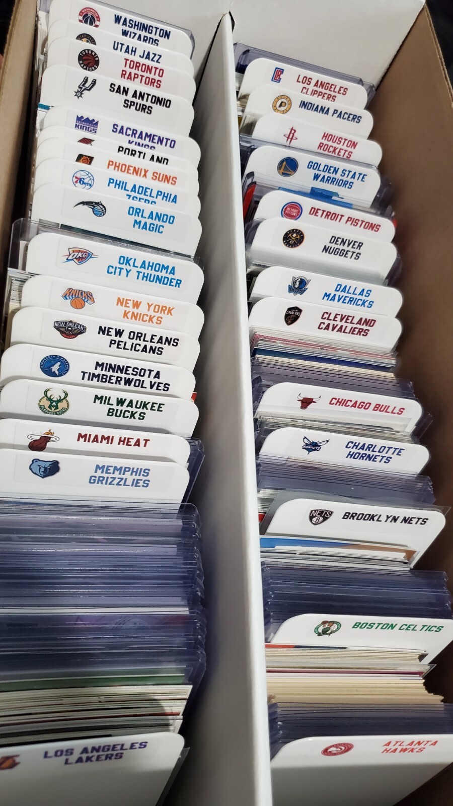 (30) TALL Sports Card Dividers with 30 FREE NBA Teams Logos Labels