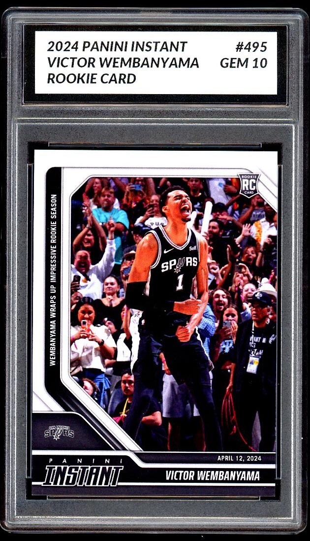 Color Match Victor Wembanyama #495 2024 Panini Instant Graded 10 Rookie Card RC