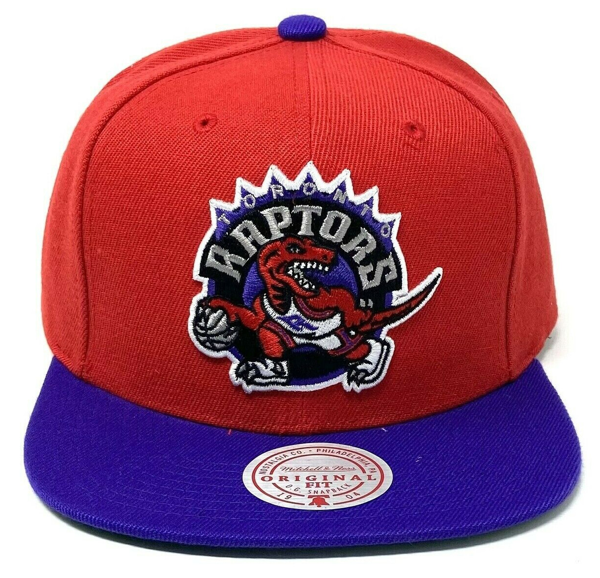 Toronto Raptors Mitchell & Ness NBA Snapback Hat 2Tone Hardwood Classics Cap