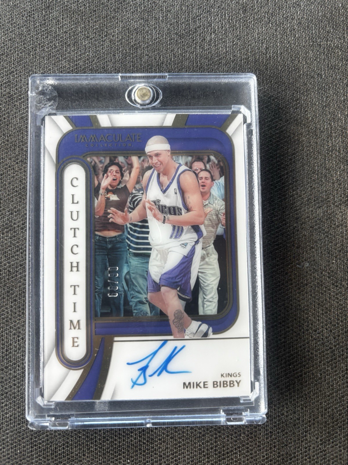 2023-24 Panini Immaculate Mike Bibby Clutch Time Auto #/99 Kings