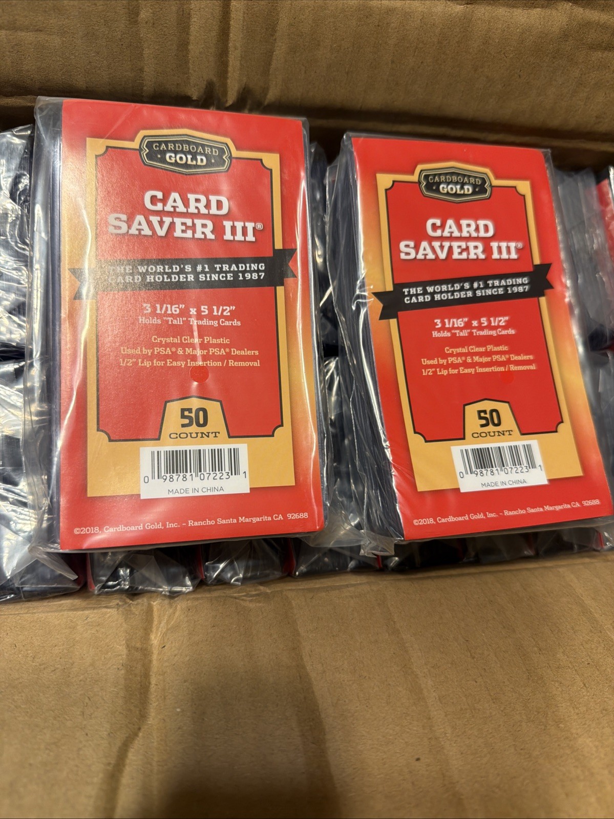 100 CBG Card Saver III 3 Tall Trading Card Holders 2 50 Packs