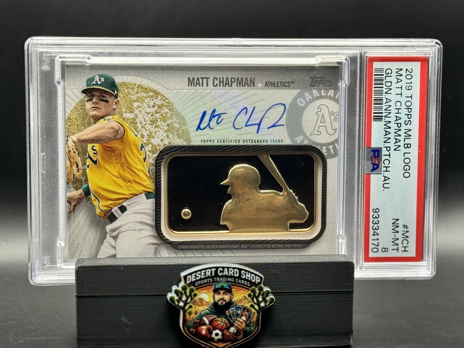 Matt Chapman 2019 Topps Mlb Logo Golden Anniversary 1/10 PSA 8 Athletics POP 1
