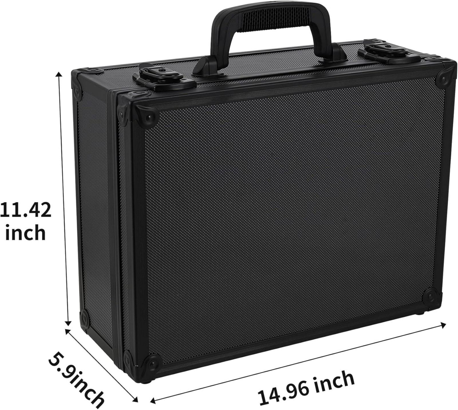 EVA Lined 3″x4″ Aluminum 35PT Toploader Box 6-Slot Card Storage Lockable Case US