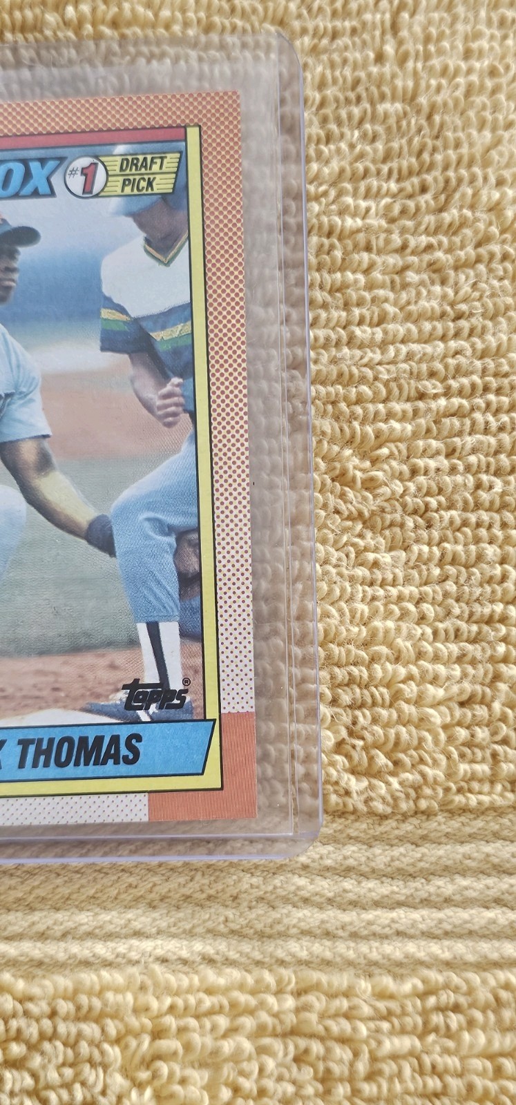 1990 Topps – Frank Thomas #414 (RC) Multiple Errors white spots and more see pic