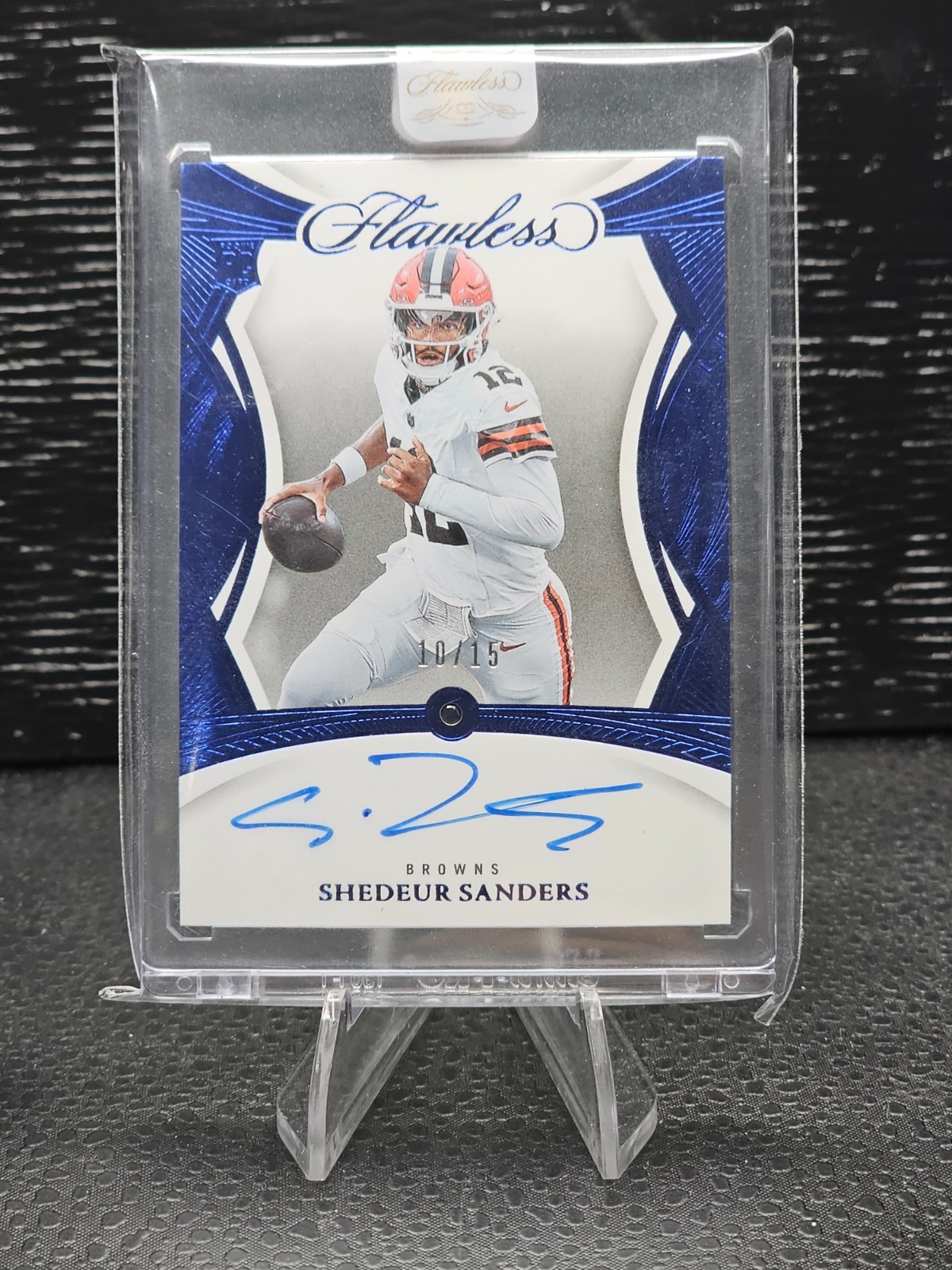 Shedeur Sanders 2025 Panini Flawless Sapphire Auto /15 Rookie Gems Signatures