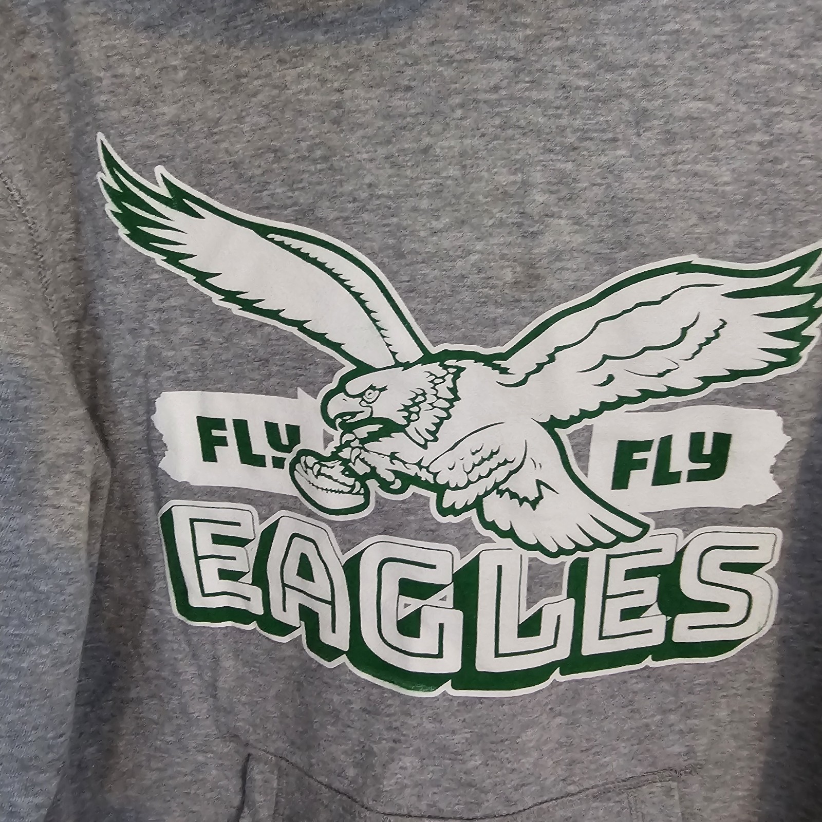 ‘47 Brand NFL Philadelphia Unisex Adult Small Hoodie Gray Sweatshirt Old School