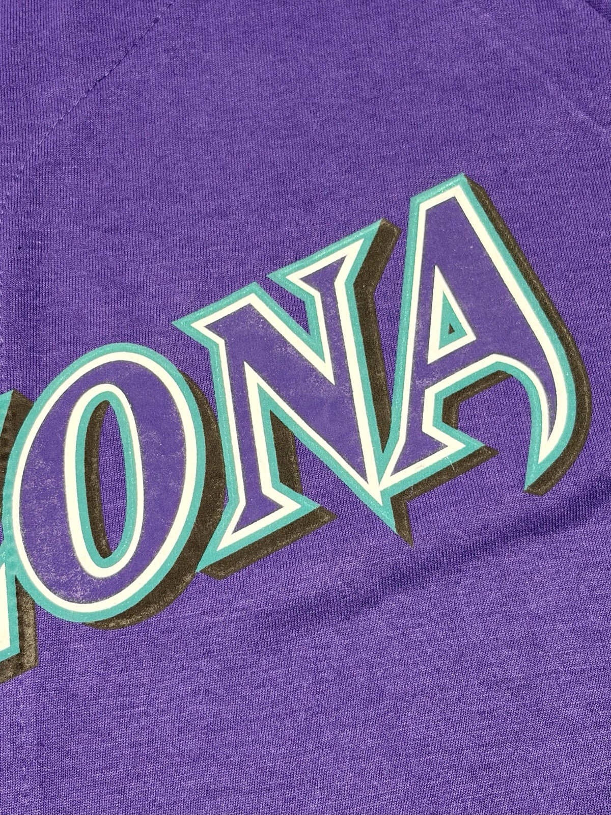 VTG Arizona Diamondbacks Purple Button Baseball Jersey XL Throwback USA Read*