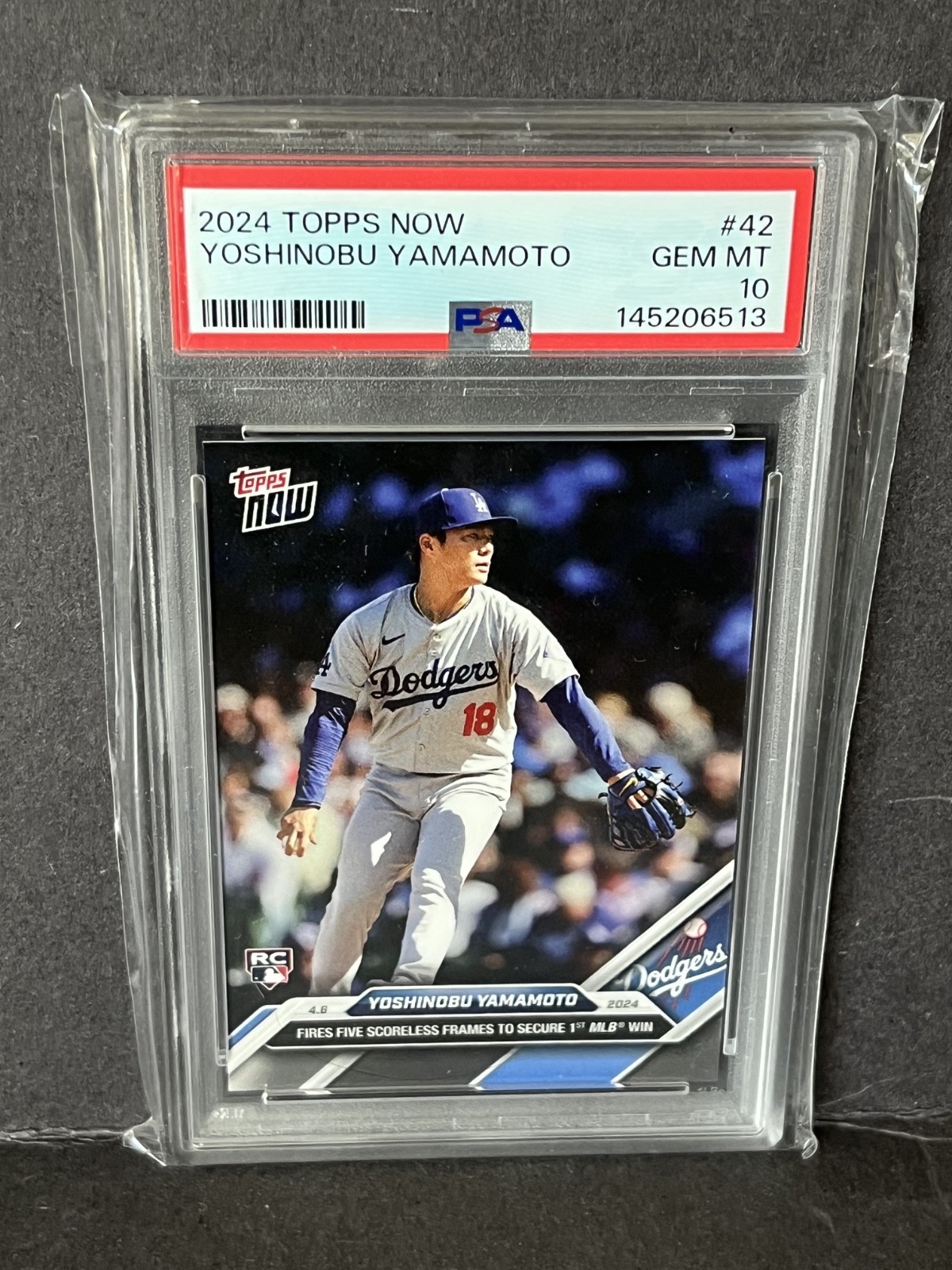 2024 Topps Now #42 Yoshinobu Yamamoto PSA 10 RC