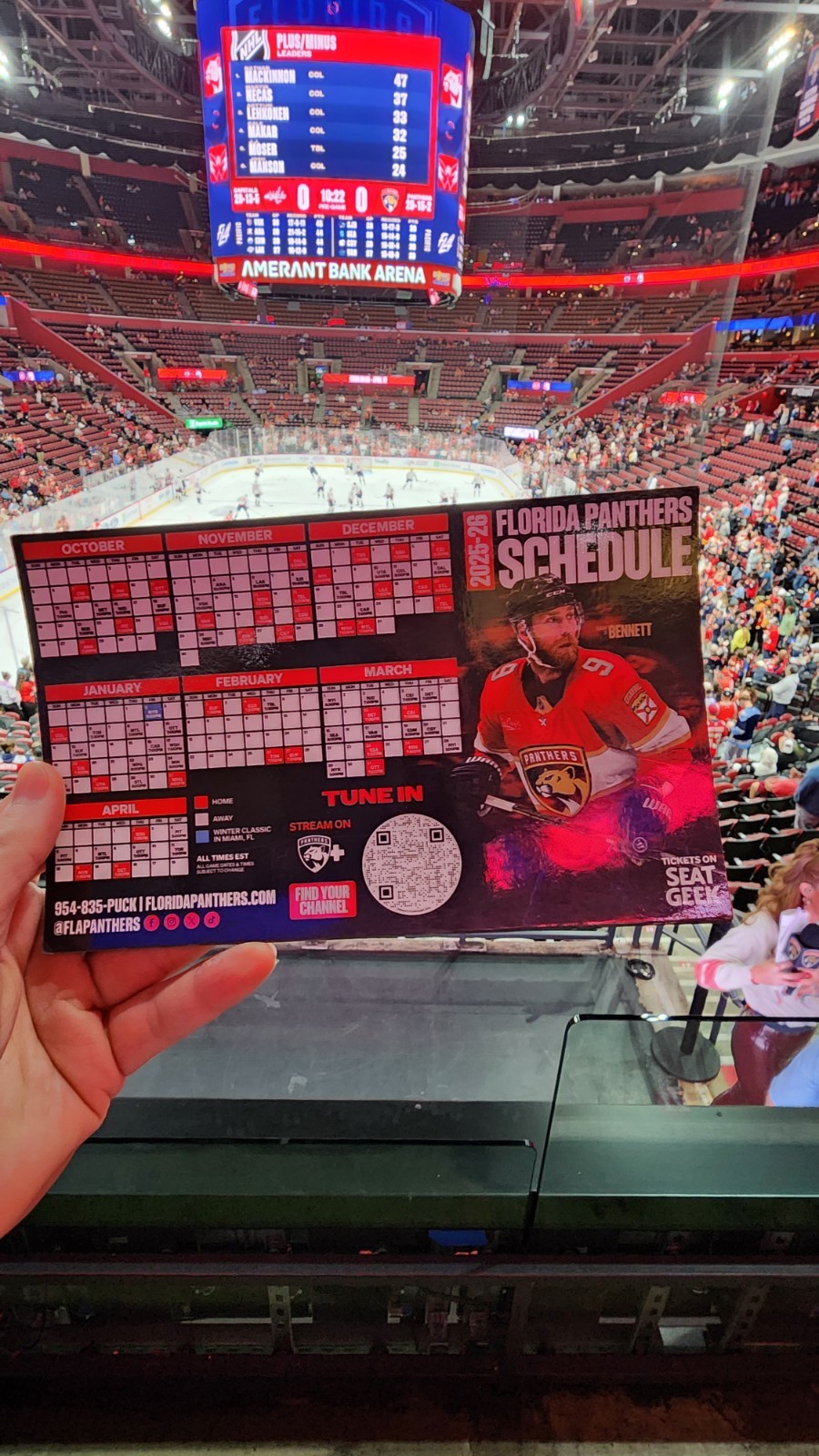 2025-2026 Florida Panthers Magnetic Schedule SGA