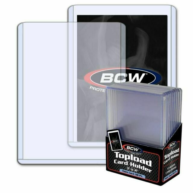 Case of 500 BCW 3.5mm 138pt Thick Trading Card Topload Holders hard protectors
