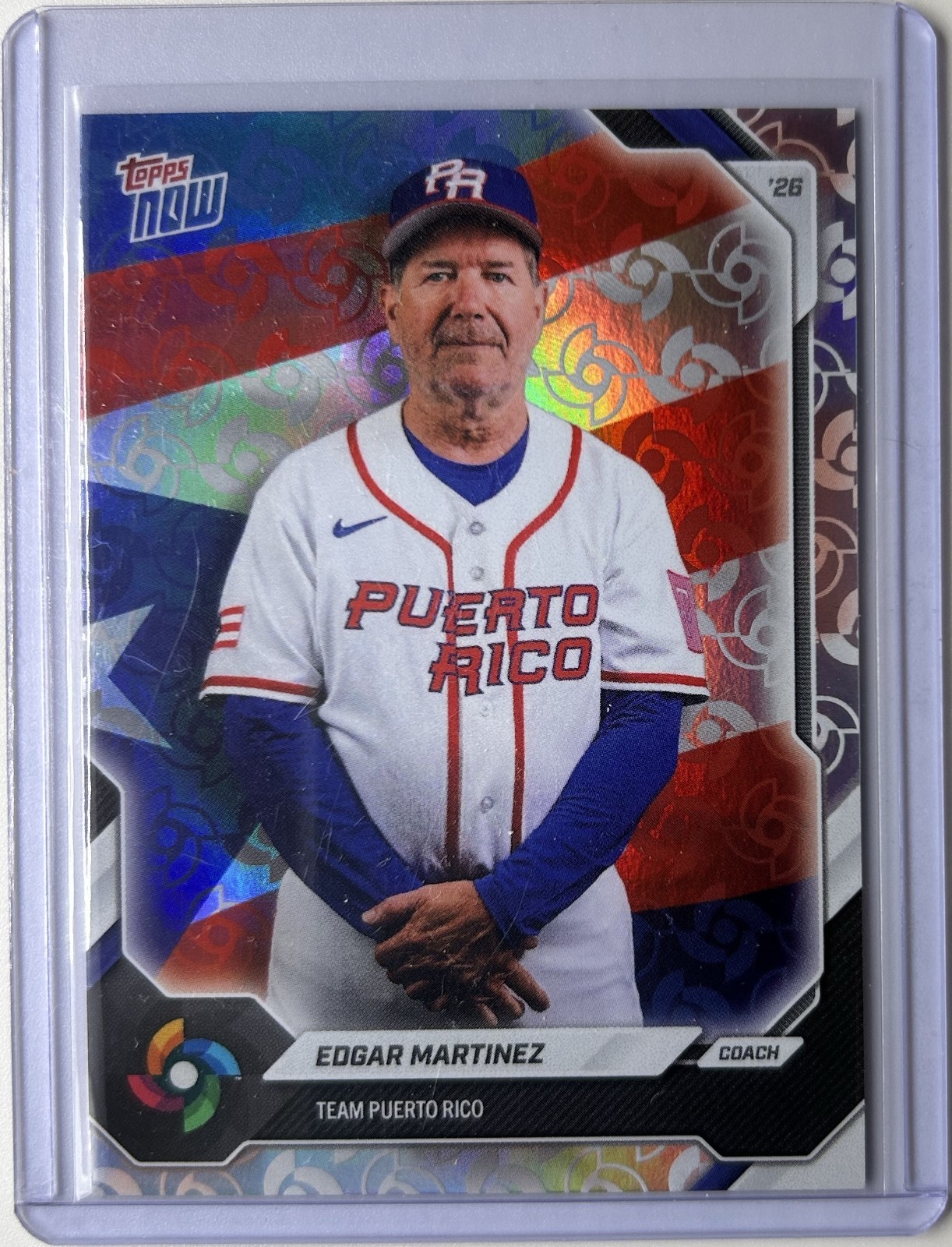 Edgar Martinez Topps Now World Baseball Classic WBC Refractor Logo #PR10