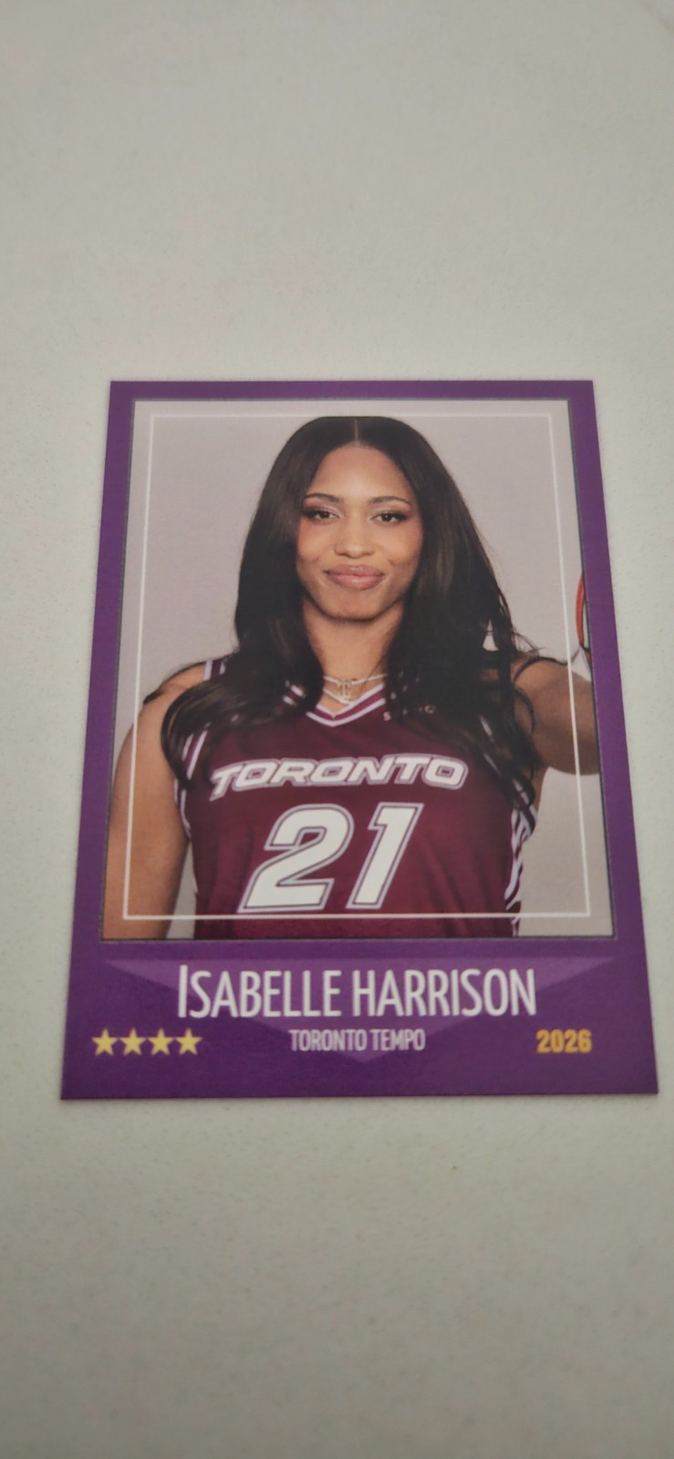 ISABELLE HARRISON 2026 TORONTO TEMPO CARD # 1 WNBA