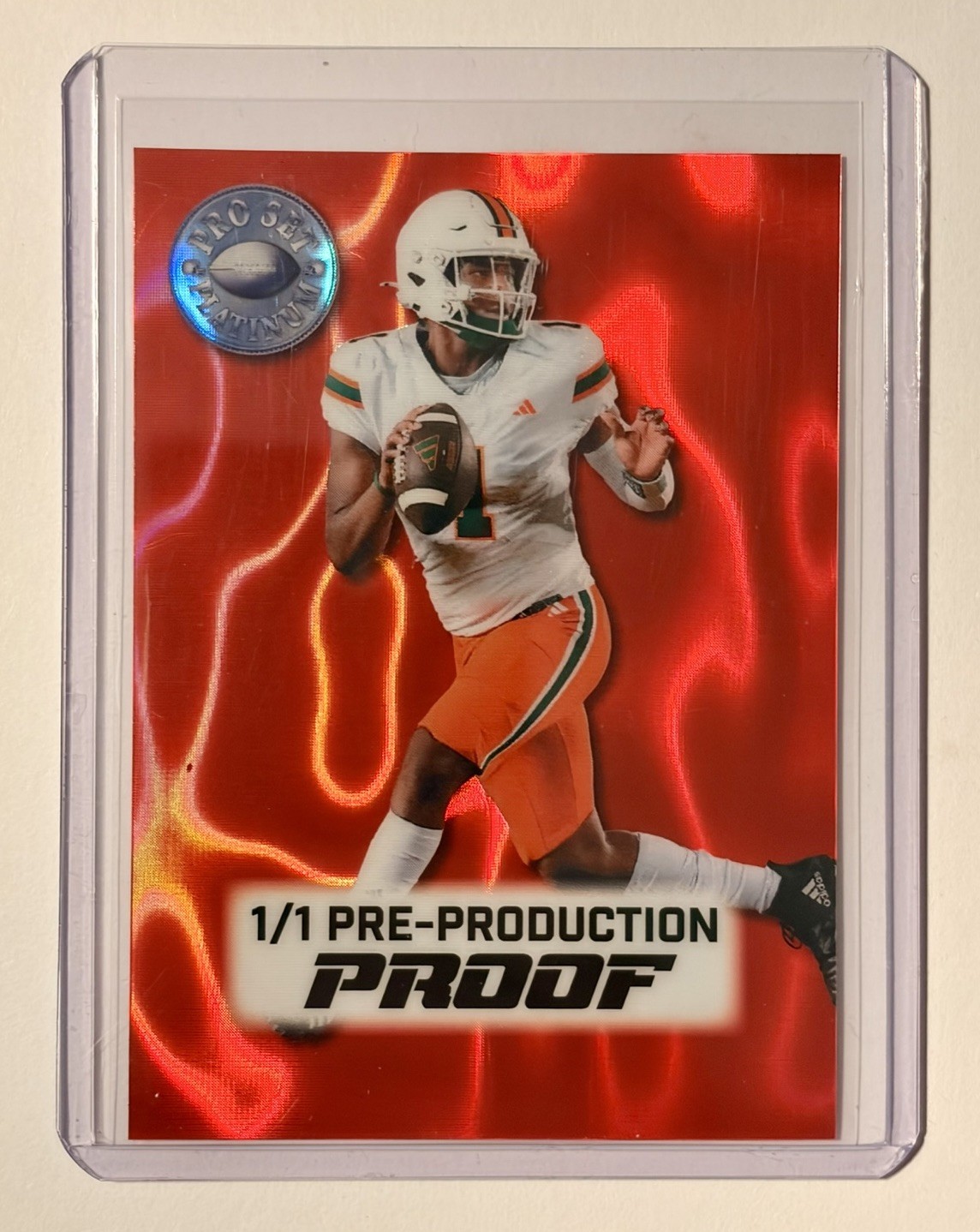 2025 CAMERON WARD ROOKIE 1/1 LEAF PRO SET PLATINUM RED LAVA PRE PRODUCTION PROOF