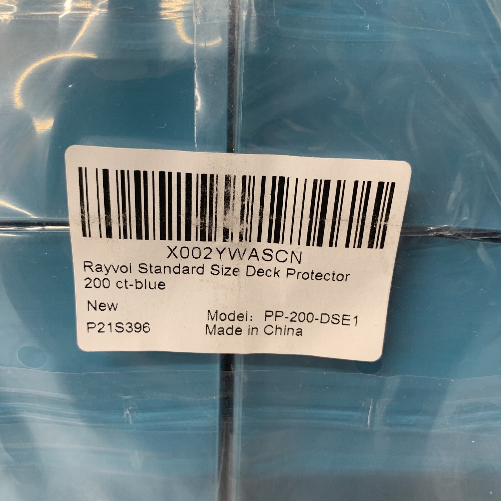 200 Standard Size Card Protector Sleeves 66 mm X 91 mm Unopened Blue New