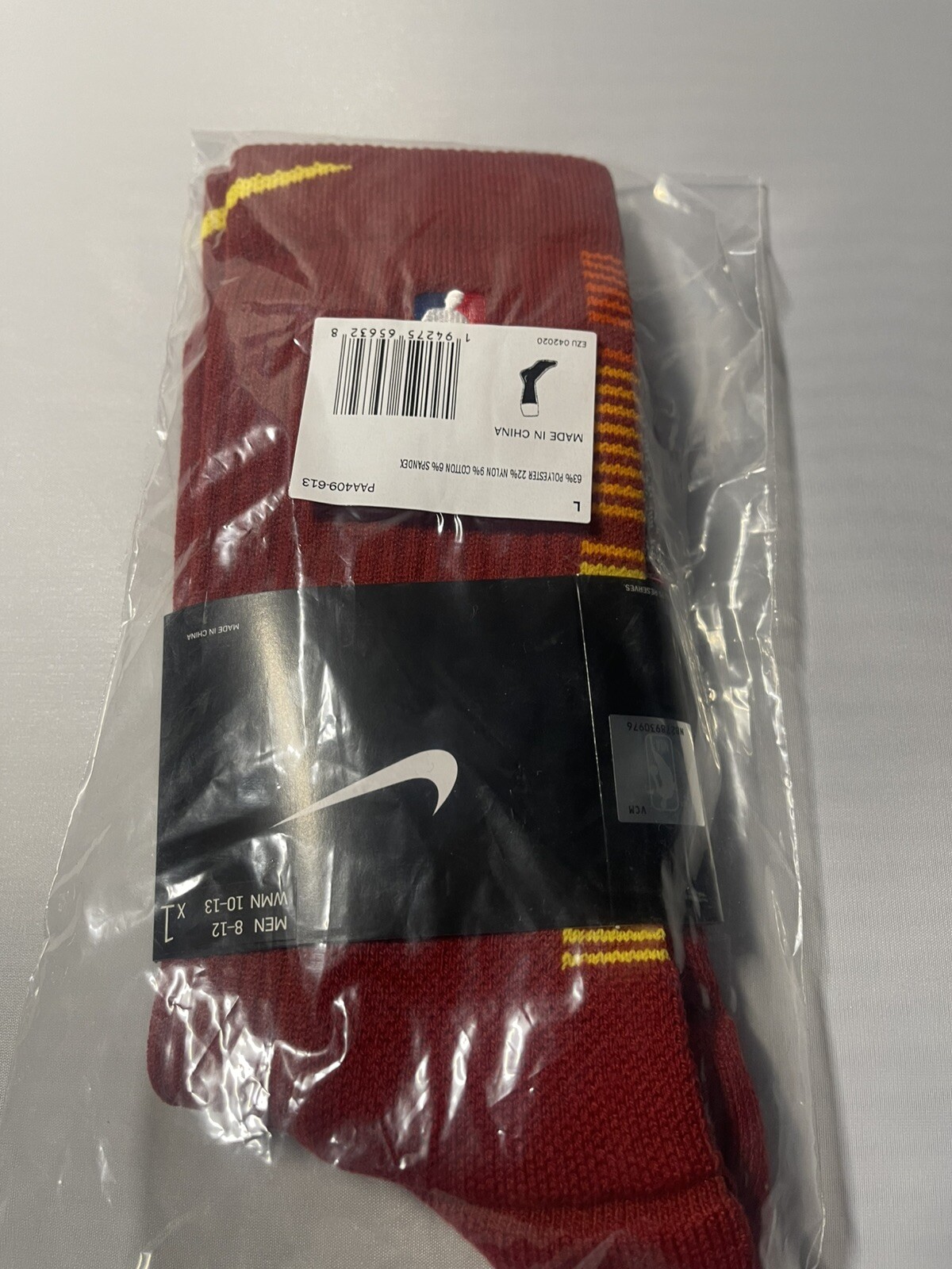 NBA Nike Authentic Black Size Large Knee High PAA409-613 S102