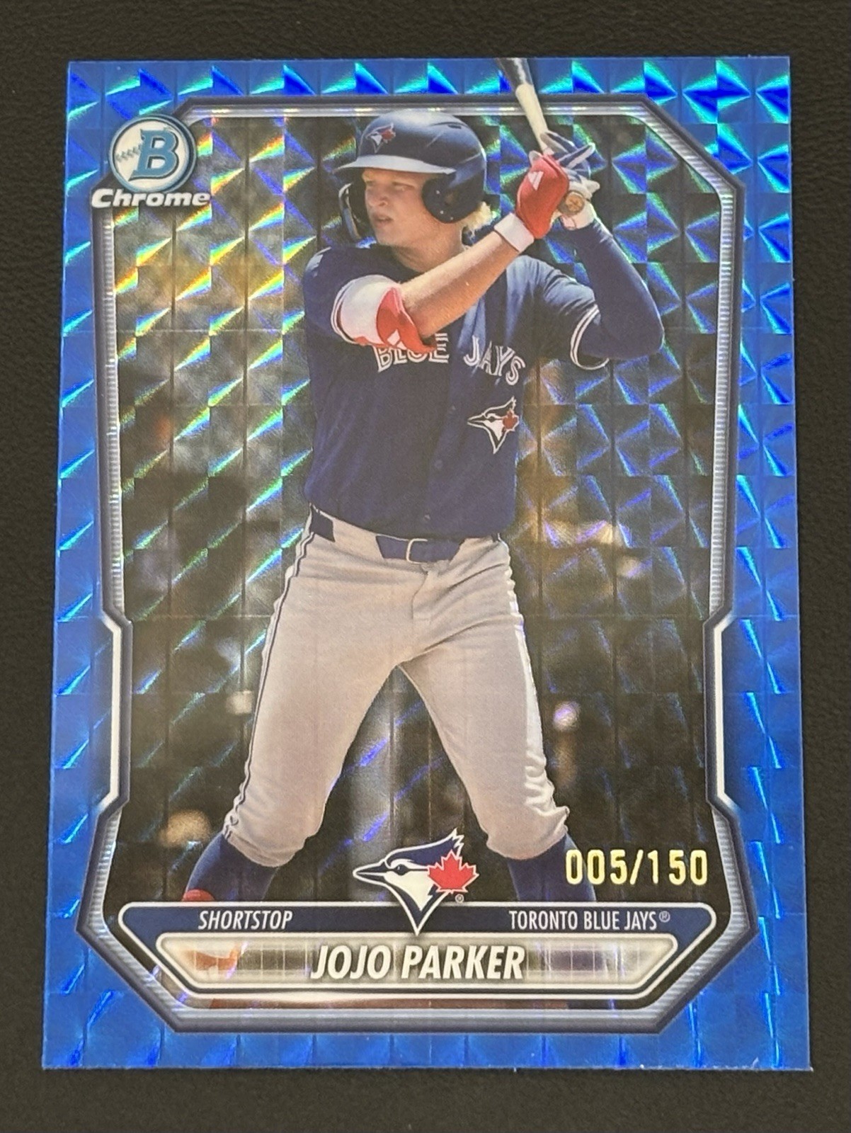 2026 Bowman JoJo Parker Chrome Prospects Blue Geometric Refractor /150 #BCP-147