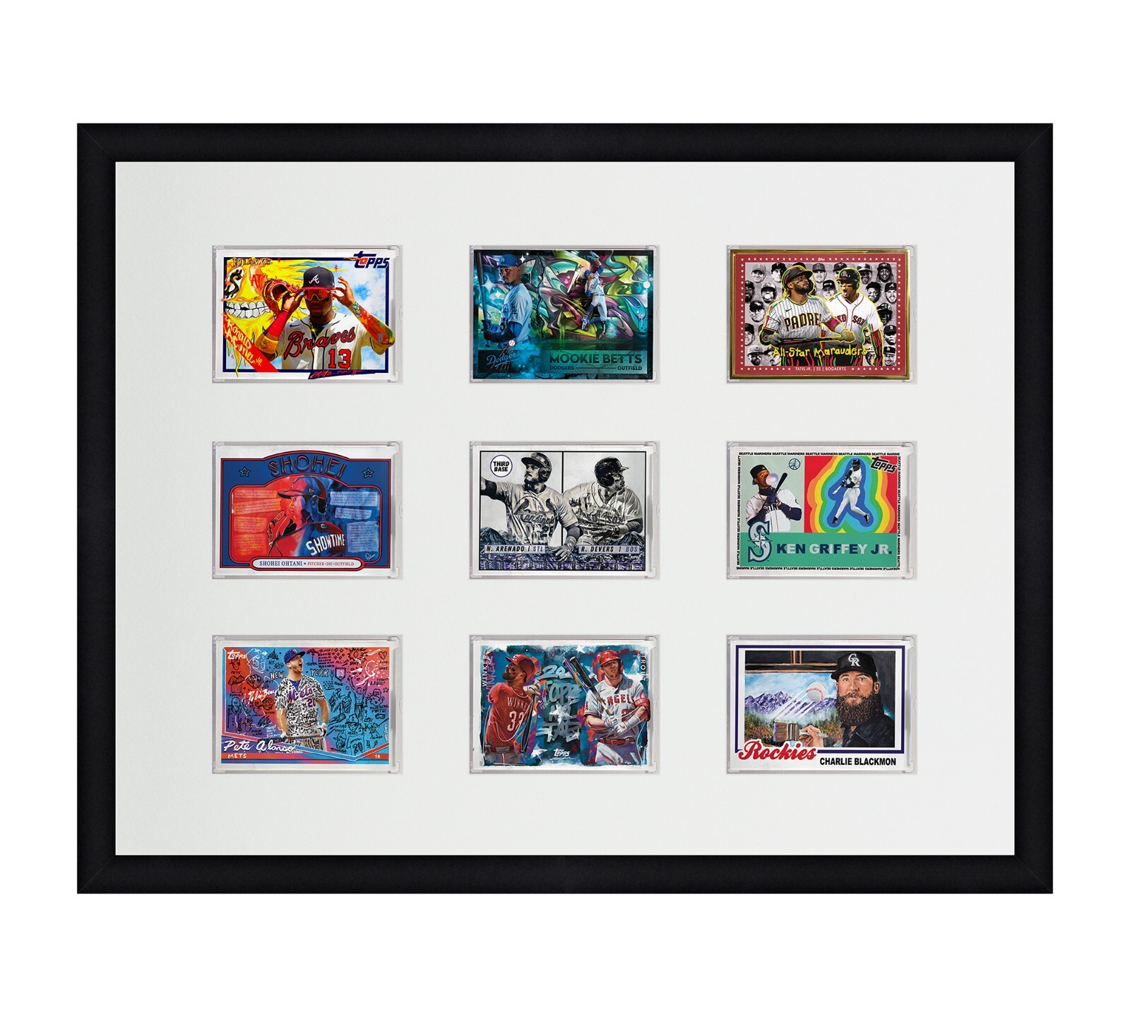 Card Frame For Magnetic Holders Holds (9) Ultra Pro 1 One Touch/BCW +UV Option