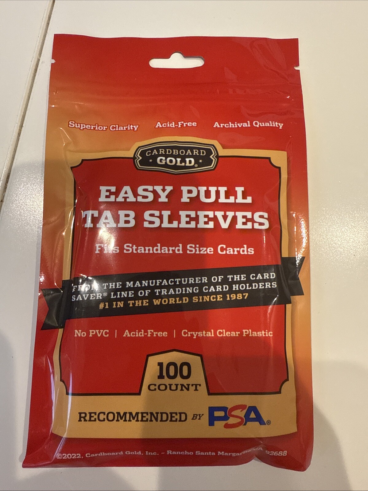 Cardboard Gold Easy Pull Tab Penny Sleeves 100 Count Pack PSA Recommended