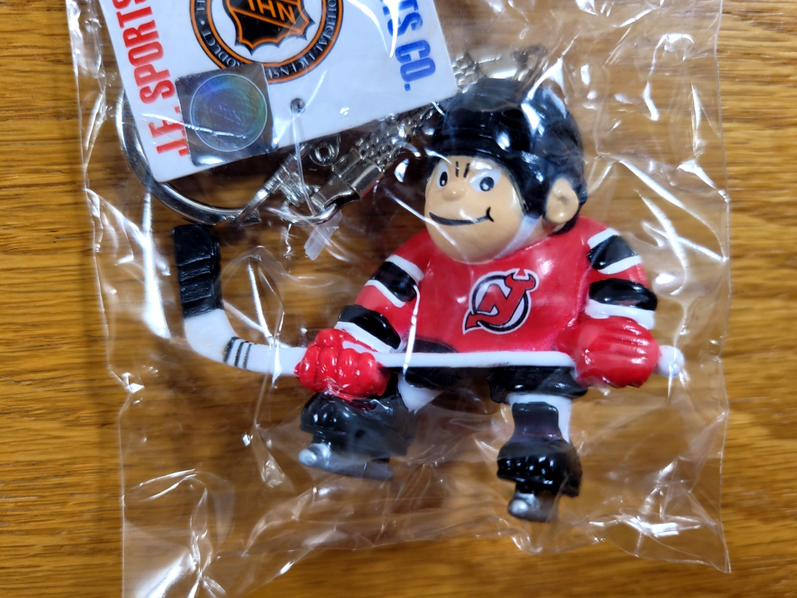 New Jersey Devils Keychain Resin Vintage Lil’ Sports Brat Red Hockey Key Ring