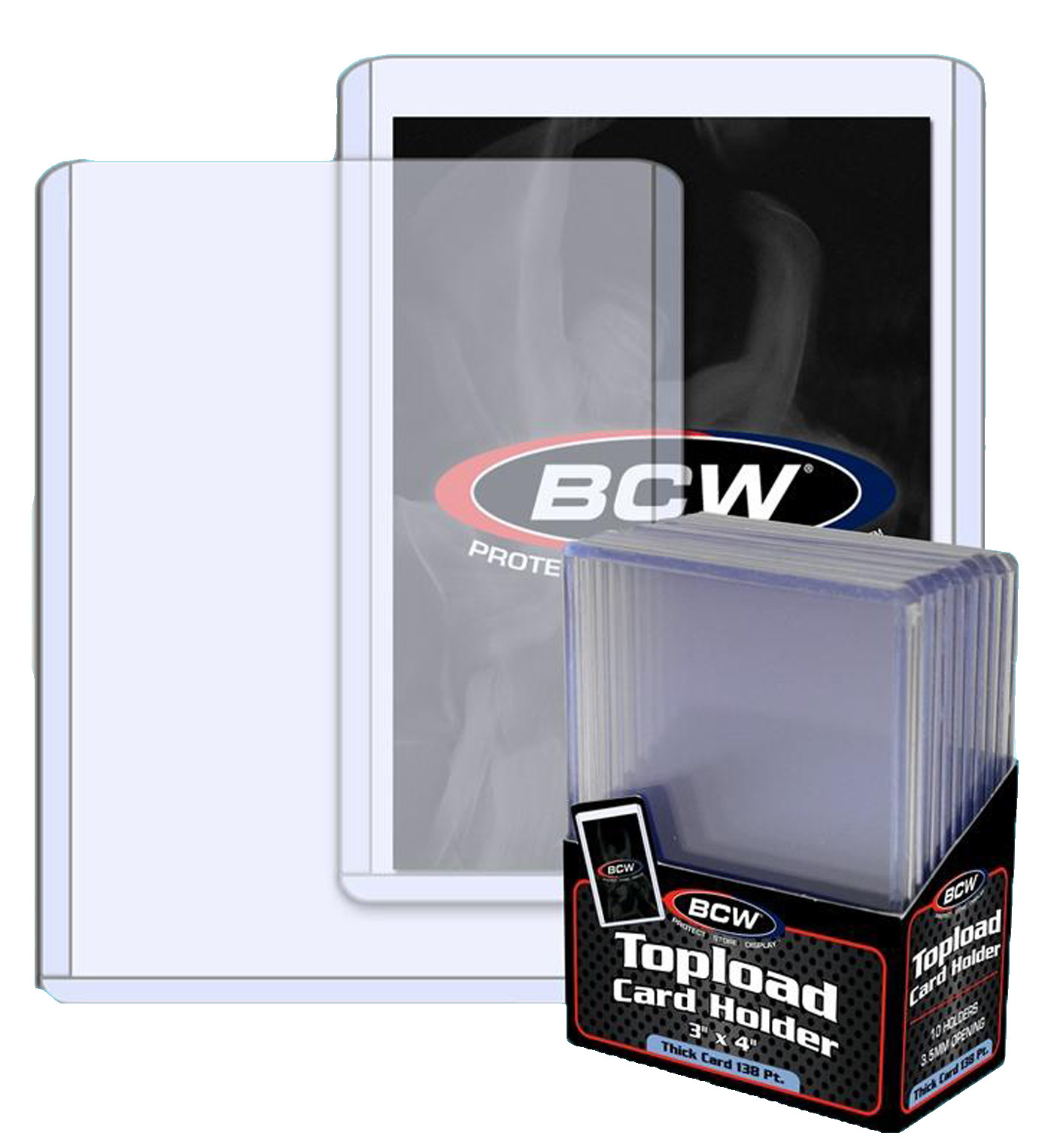 50 BCW 138pt Thick Toploaders New Trading Card Holder Sports Jersey 3.5mm