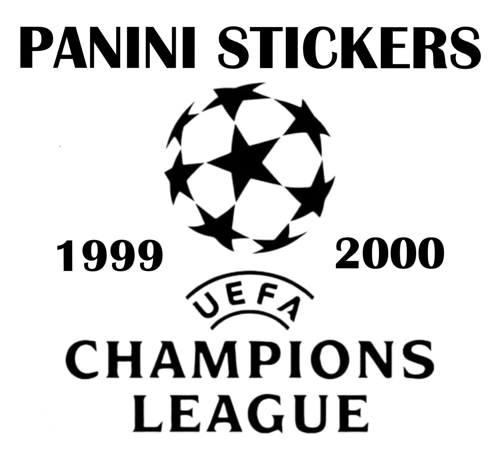 Panini 1999 / 2000 Champions League football stickers 1999/2000