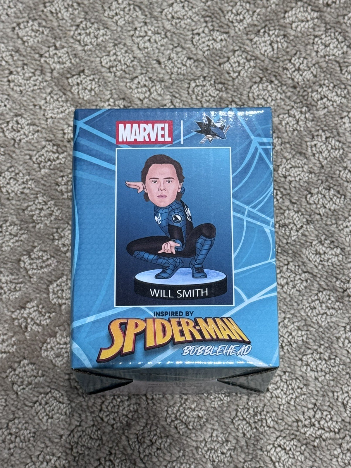 San Jose Sharks Will Smith Spider Man Bobblehead Promo Giveaway 4/4/26