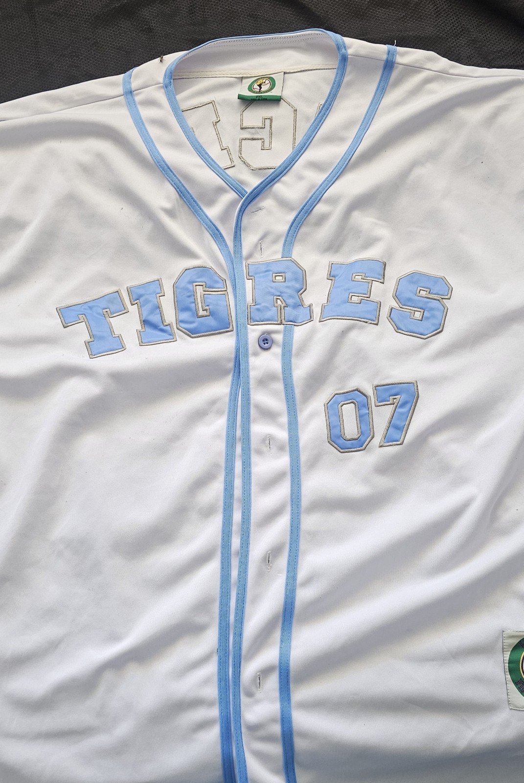Beisbol , Jersey Tigres De Licey # 07.Los Equipos Vieja Liga Latina Talla 2XL.