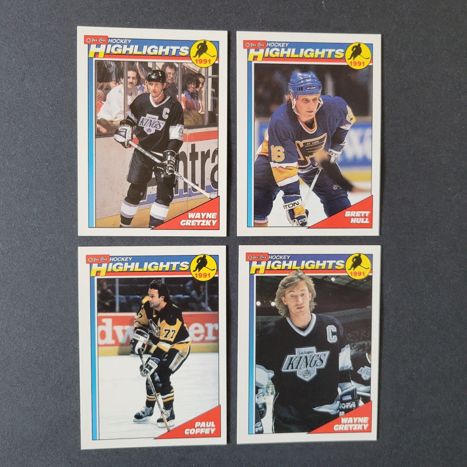 HOCKEY 1991-92 O-Pee-Chee Highlights Card Set WAYNE GRETZKY #201 524 Hull Coffey