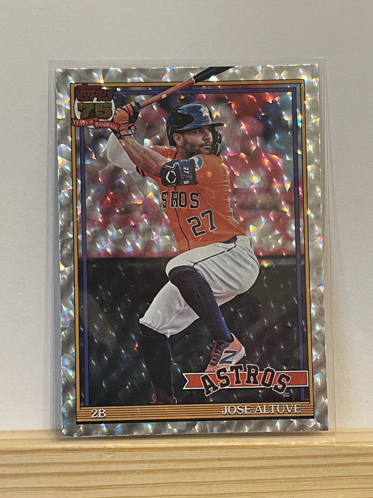 2026 Topps Series 1 – Jose Altuve #T91-7 Crackle Foil Refractor Astros