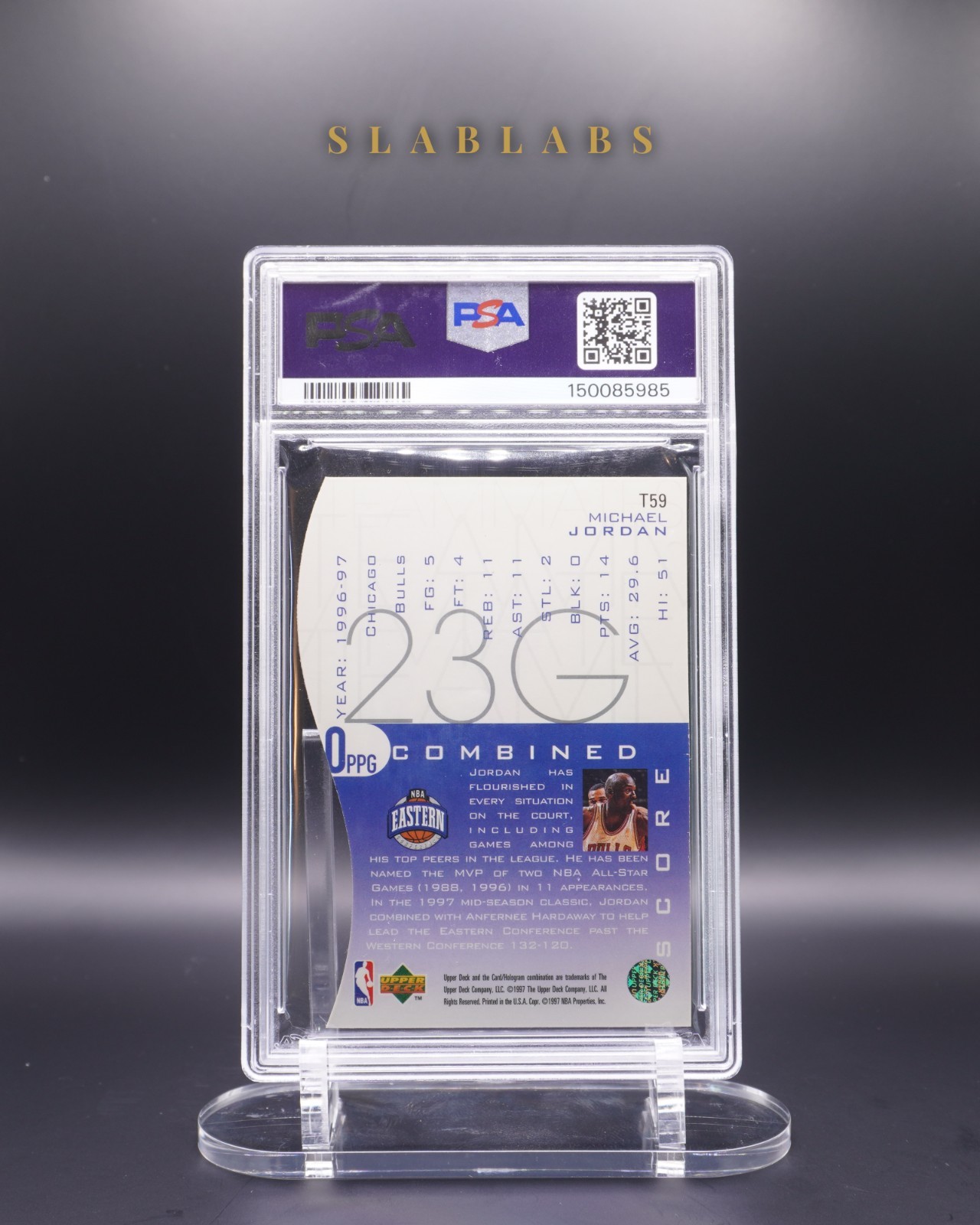 1997-98 Upper Deck – Teammates Michael Jordan PSA 8 #T59