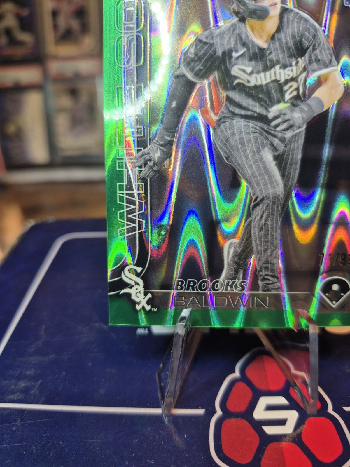 2025 Topps Chrome Brooks Baldwin RC Green RayWave Refractor /99 White Sox