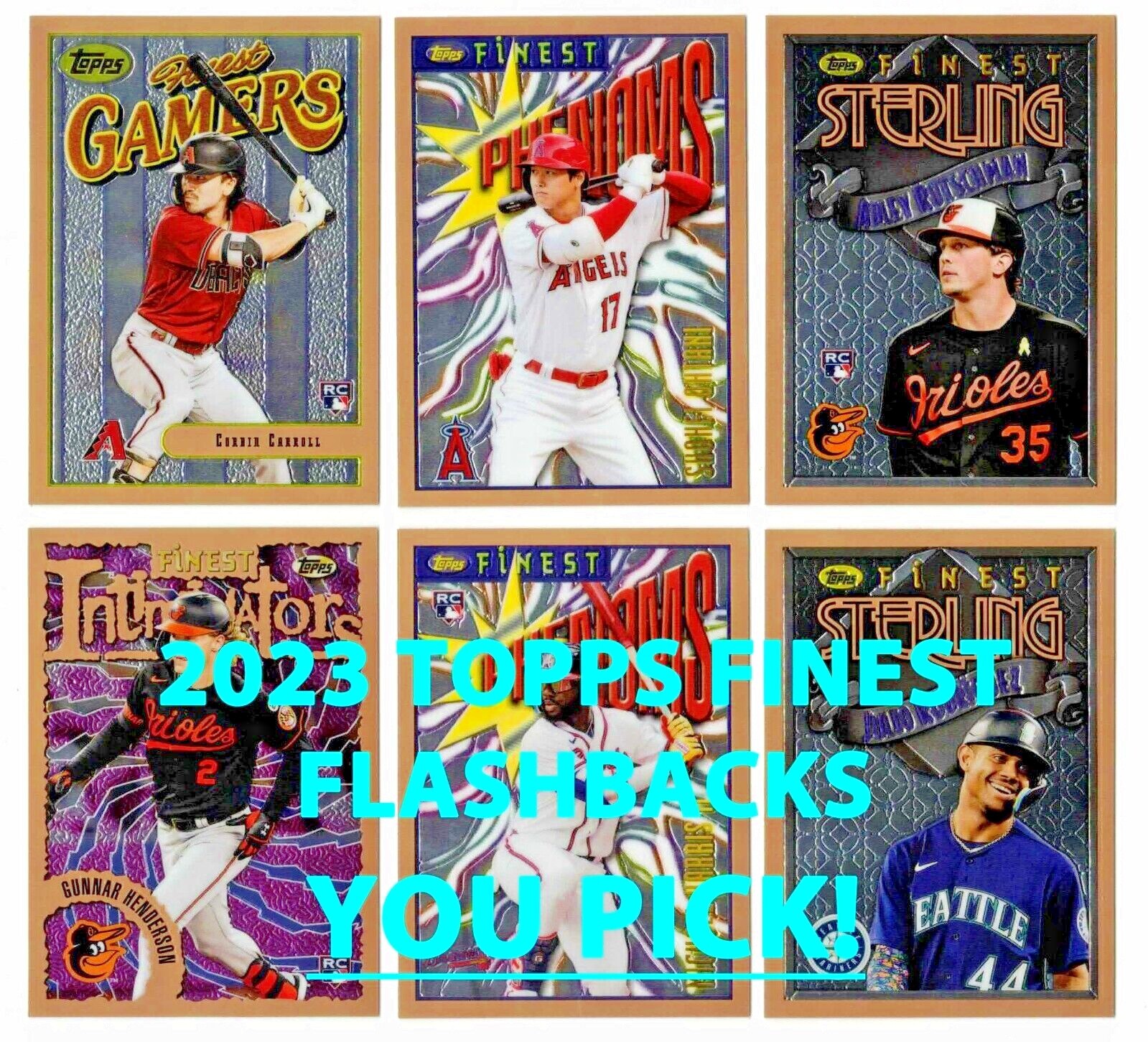 2023 TOPPS FINEST FLASHBACKS All Base Cards #1-100 Complete Your Set YOU PICK!