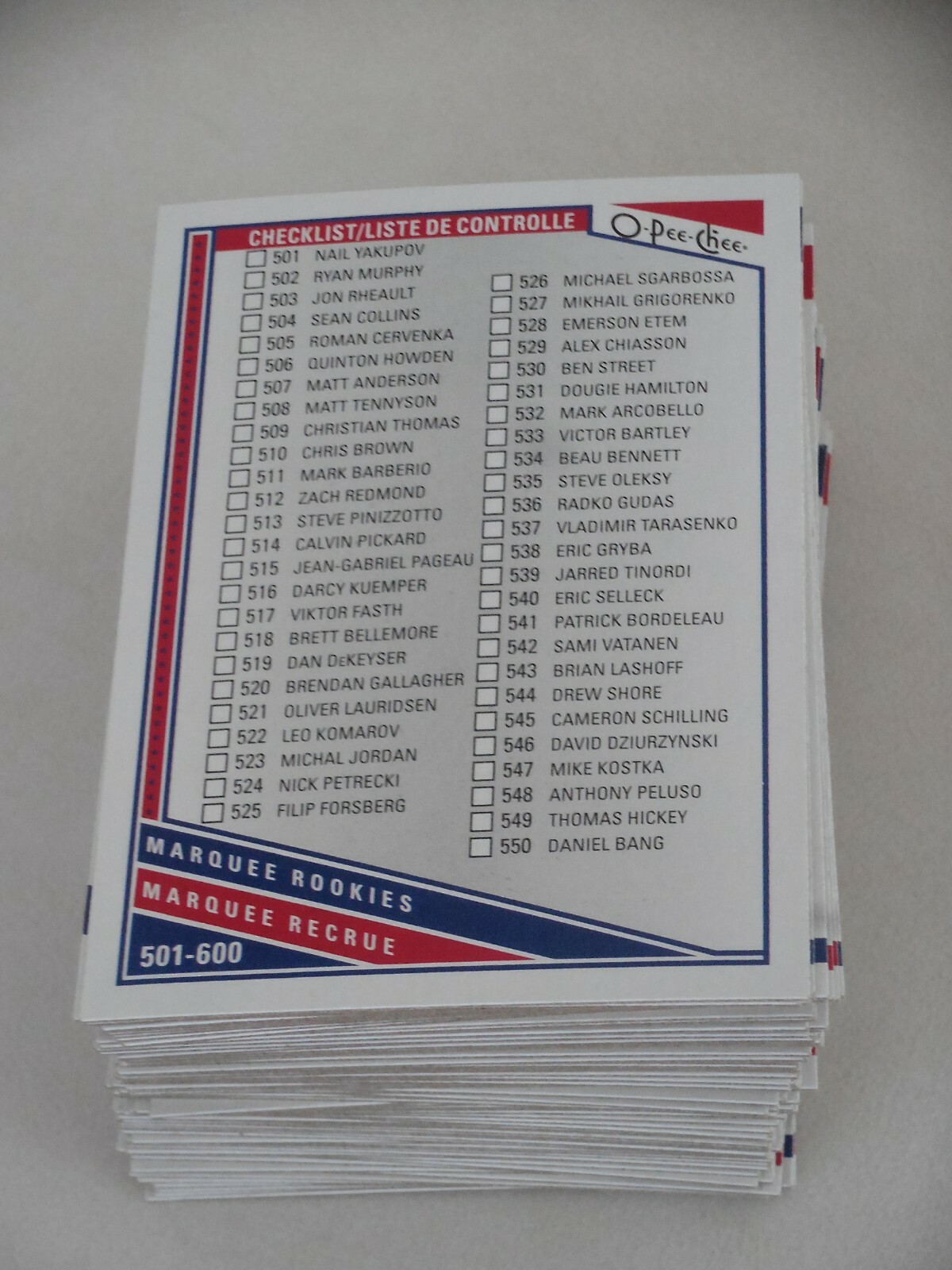 2013/2014 O-Pee-Chee RC 501-600 U PICK